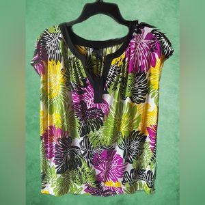 NWT XL Worthington Floral Blouse